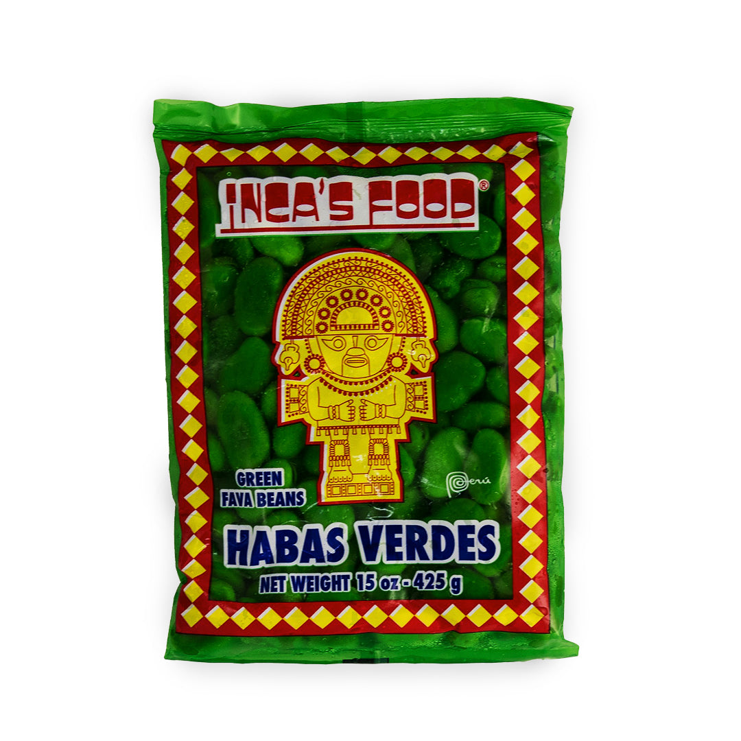 Inca's Food Frozen Habas Verdes Green Faba Beans x 15 oz.
