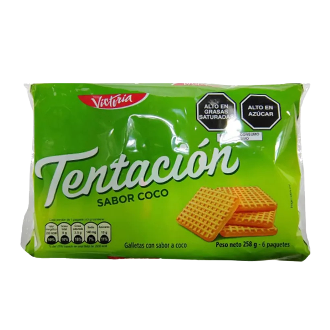 Galletas Victoria Tentación Coco Paquete de 6 – Galleta Tentación – 258g