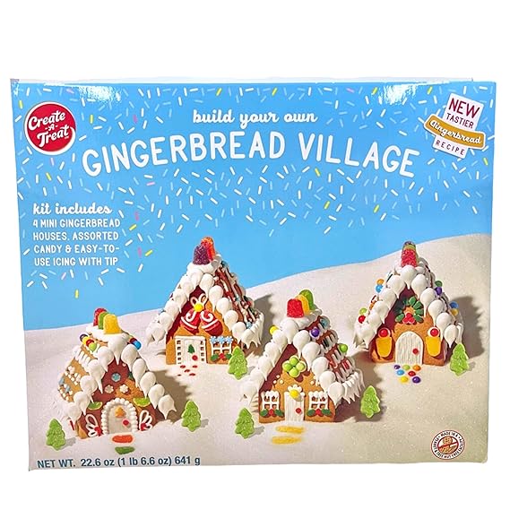 Crea un regalo Construye tu propio kit de casa navideña de Gingerbread Village x 22,6 oz.