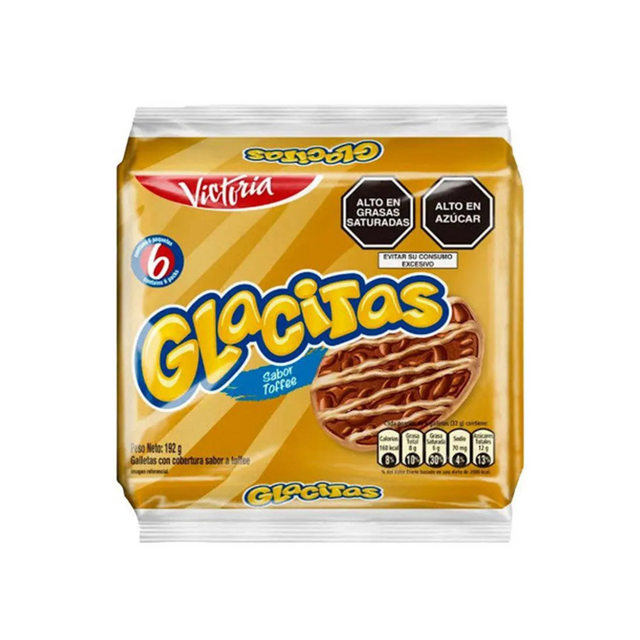 Victoria Glacitas Galletas sabor a Toffee 6 Pack x 192 gr.