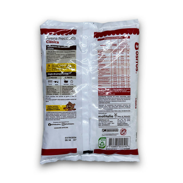 3 Ositos Avena Precocida Clasica x 100 gr.