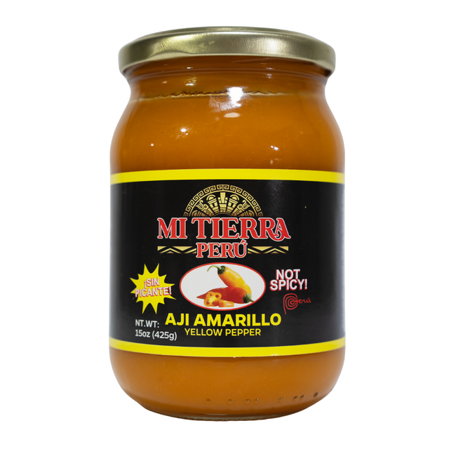 Mi Tierra Peru Aji Amarillo Yellow Pepper Non Spicy Sin Picante x 15 oz