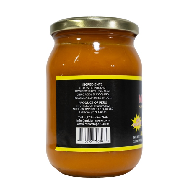 Mi Tierra Peru Aji Amarillo Yellow Pepper Non Spicy Sin Picante x 15 oz