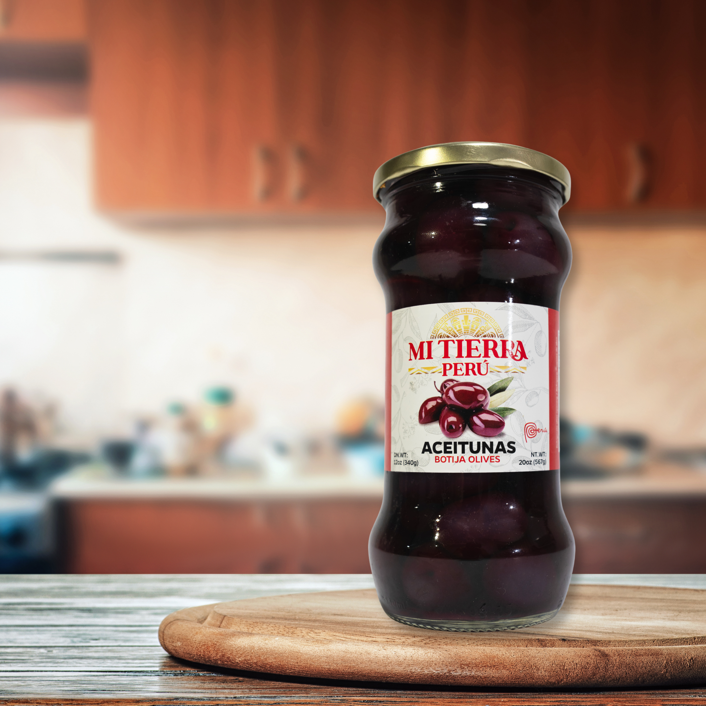 Mi Tierra Peru Aceitunas Botija Olives x 20 oz.