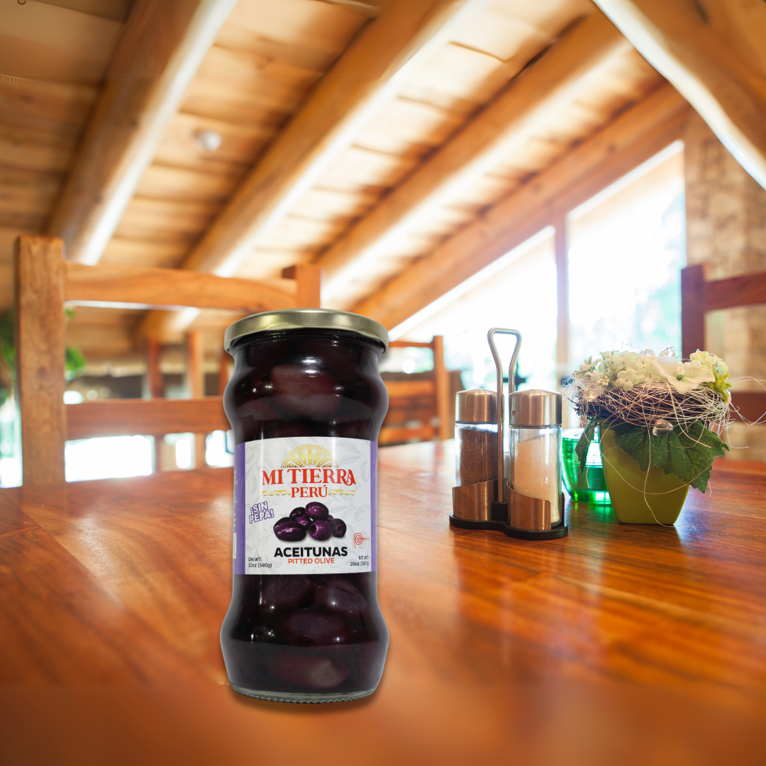 Mi Tierra Peru Aceitunas Pitted Olives Sin Pepa x 20 oz.