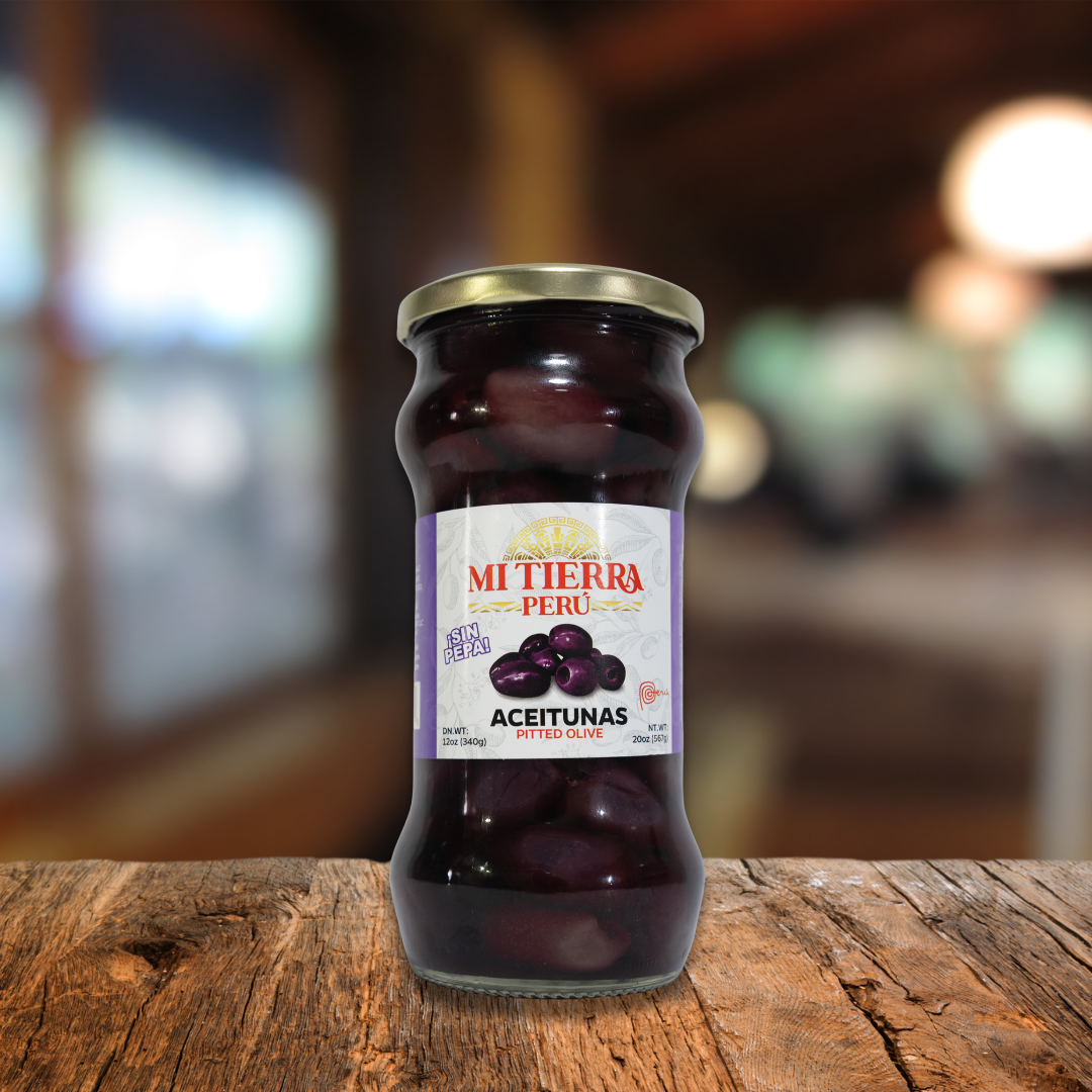 Mi Tierra Peru Aceitunas Pitted Olives Sin Pepa x 20 oz.