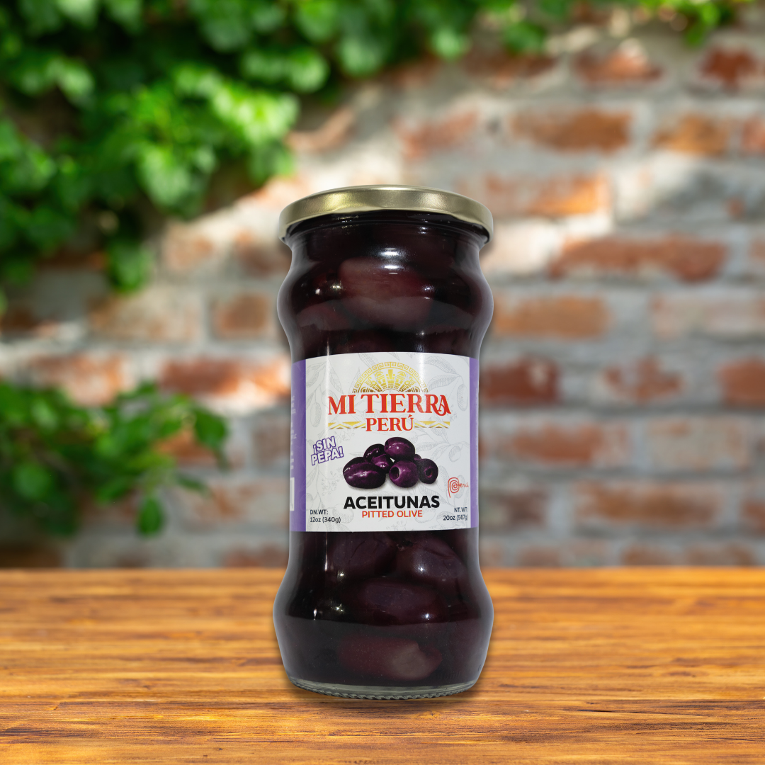 Mi Tierra Peru Aceitunas Pitted Olives Sin Pepa x 20 oz.