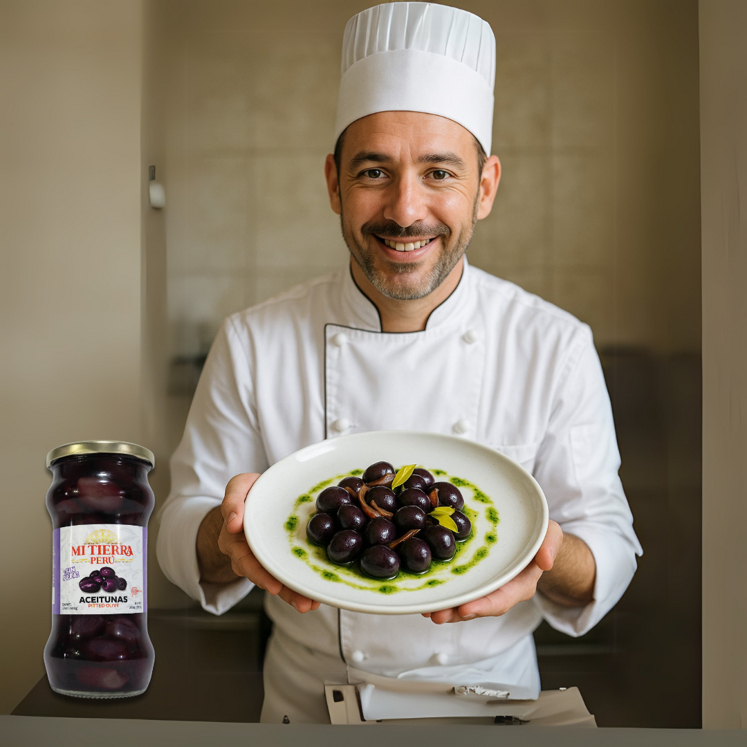 Mi Tierra Peru Aceitunas Pitted Olives Sin Pepa x 20 oz.