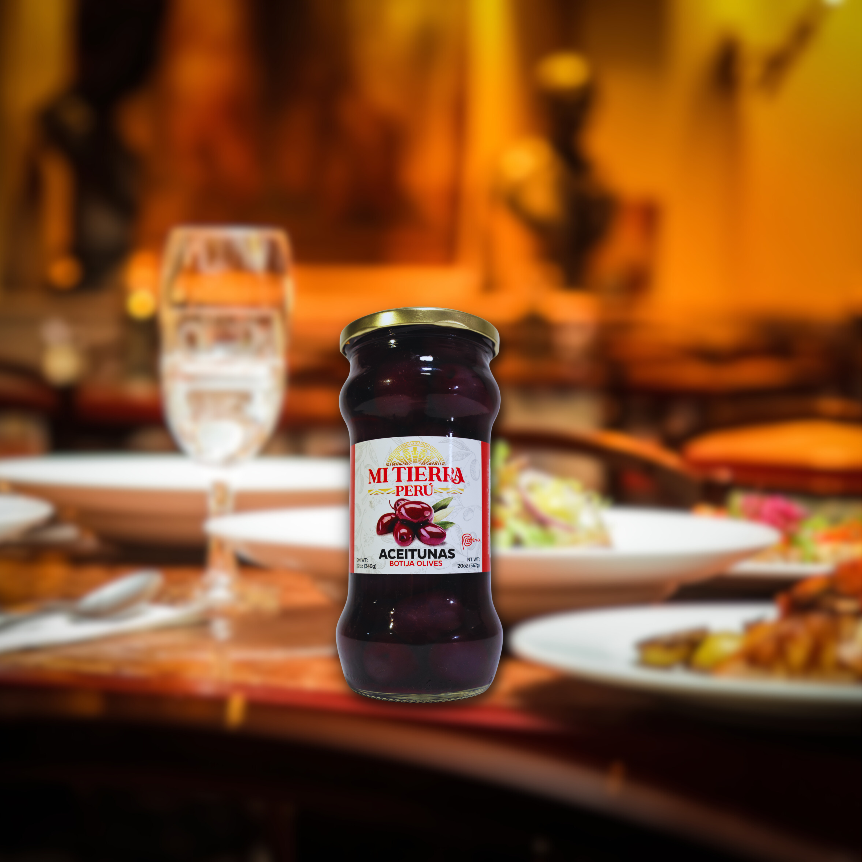 Mi Tierra Peru Aceitunas Botija Olives x 20 oz.