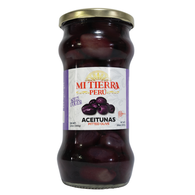 Mi Tierra Peru Aceitunas Pitted Olives Sin Pepa x 20 oz.