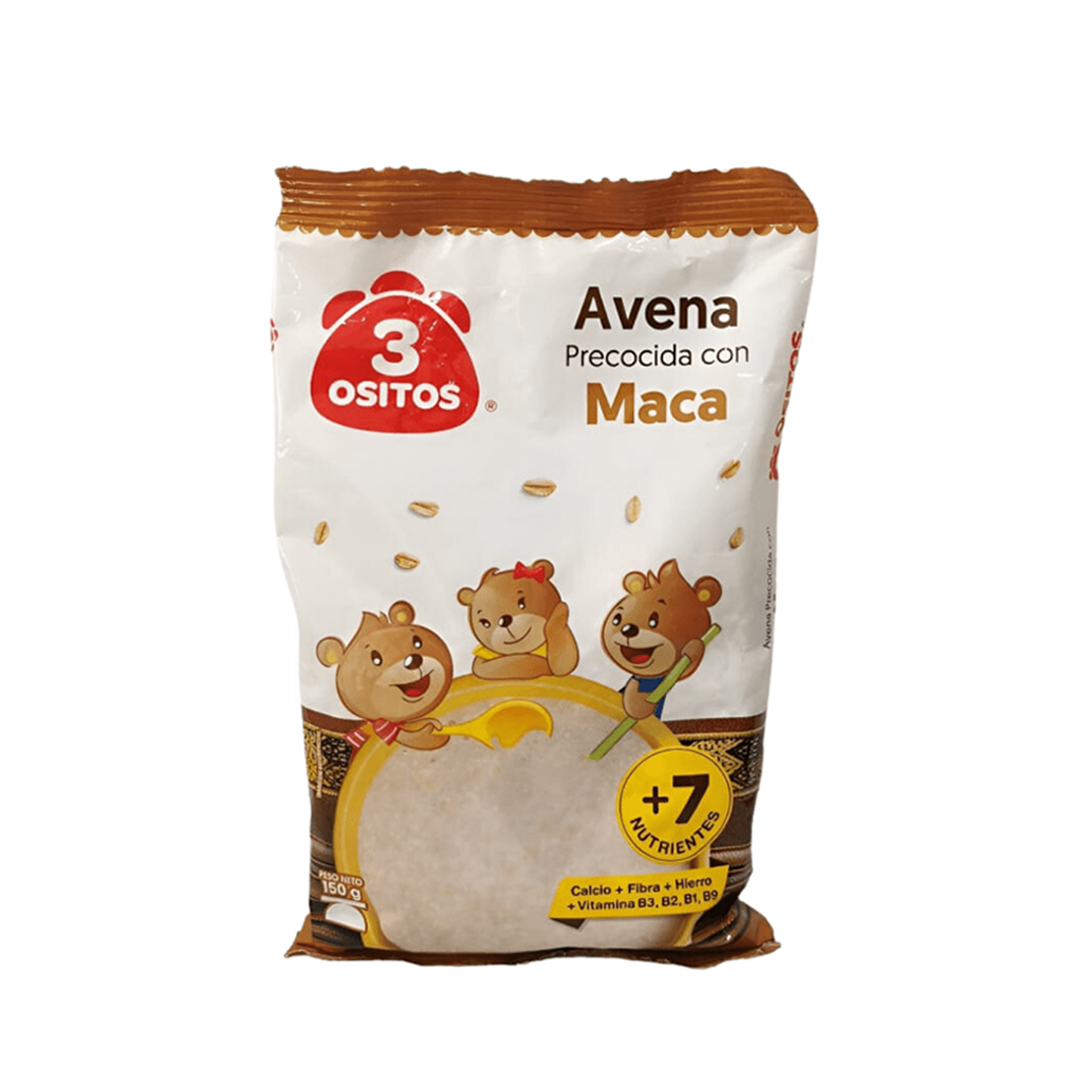 3 Ositos Avena Precocida con Maca x 150 gr.