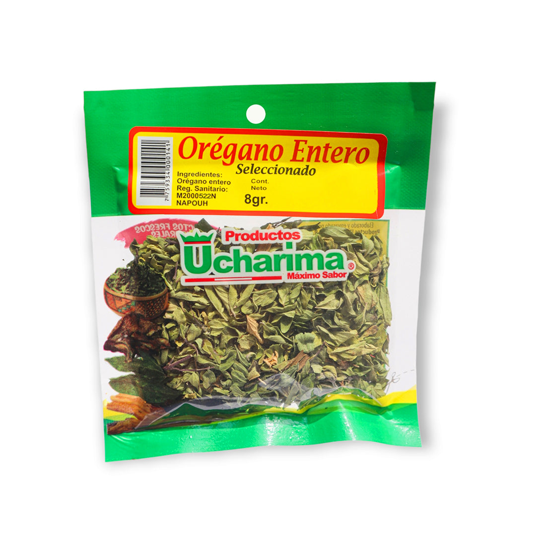 Ucharima Orégano Entero Seleccionado 8 gr.