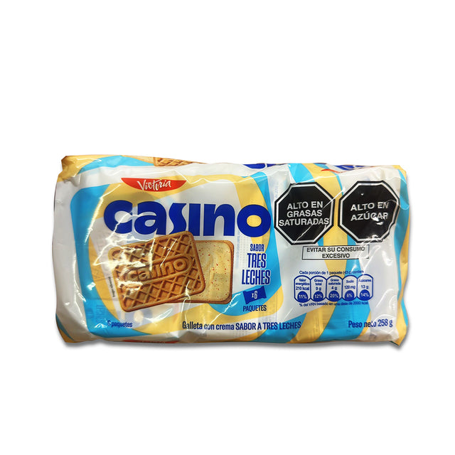 Galletas Victoria Casino Tres Leches Paquete de 6 x 258 gr.