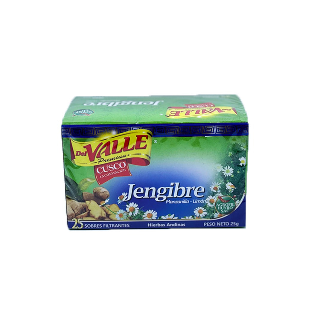 Del Valle Jengibre Manzanilla-Limón 25 Unid. x 25gr.