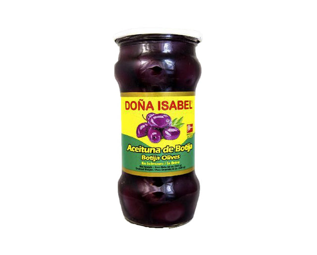 Doña Isabel Botija Black Olives 20 oz.