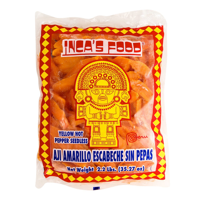 Inca's Food Aji Amarillo Sin Pepas - Pimiento Amarillo Congelado 2.2 Lbs.