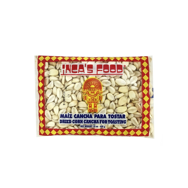 Inca's Food Cancha de maíz seco para tostar - Maiz Cancha 15 oz.