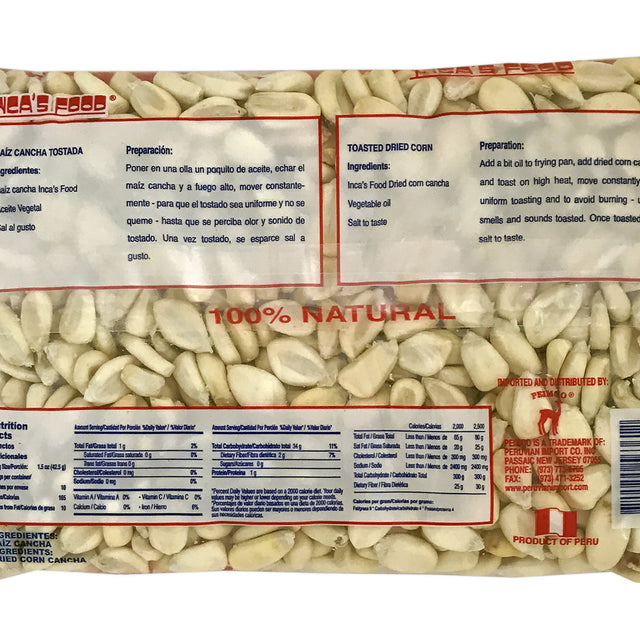 Inca's Food Cancha de maíz seco para tostar - Maiz Cancha 15 oz.