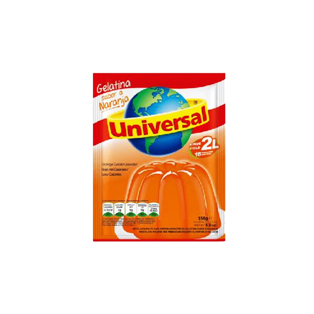 Gelatina de Naranja Universal en Polvo - Gelatina de Naranja 5.3 oz.