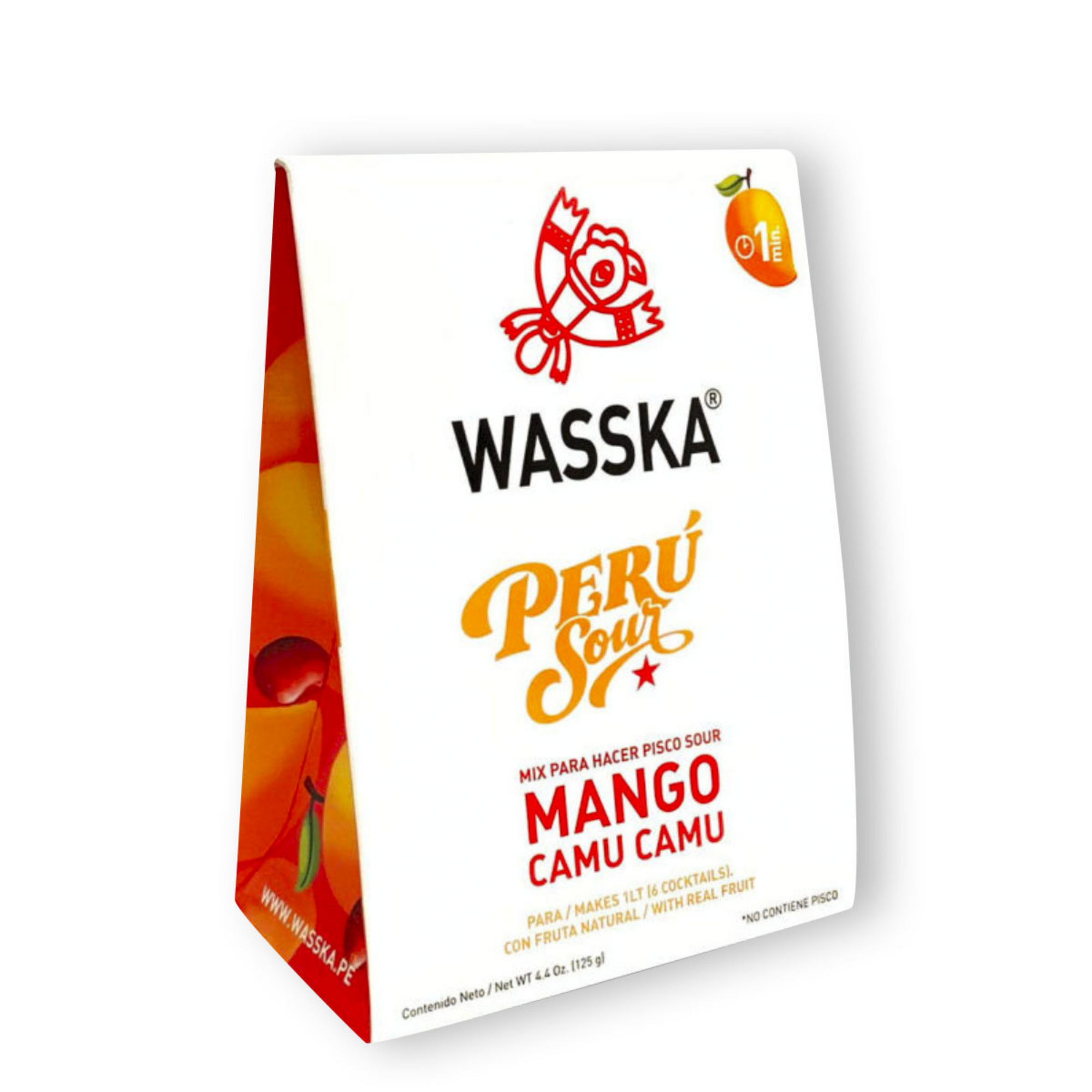 Wasska Peru Pisco Sour Mix Mango Camu Camu x 4.4 oz.