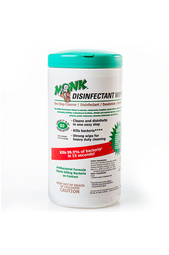 Monk Disinfectant Wipes 80 Towelettes