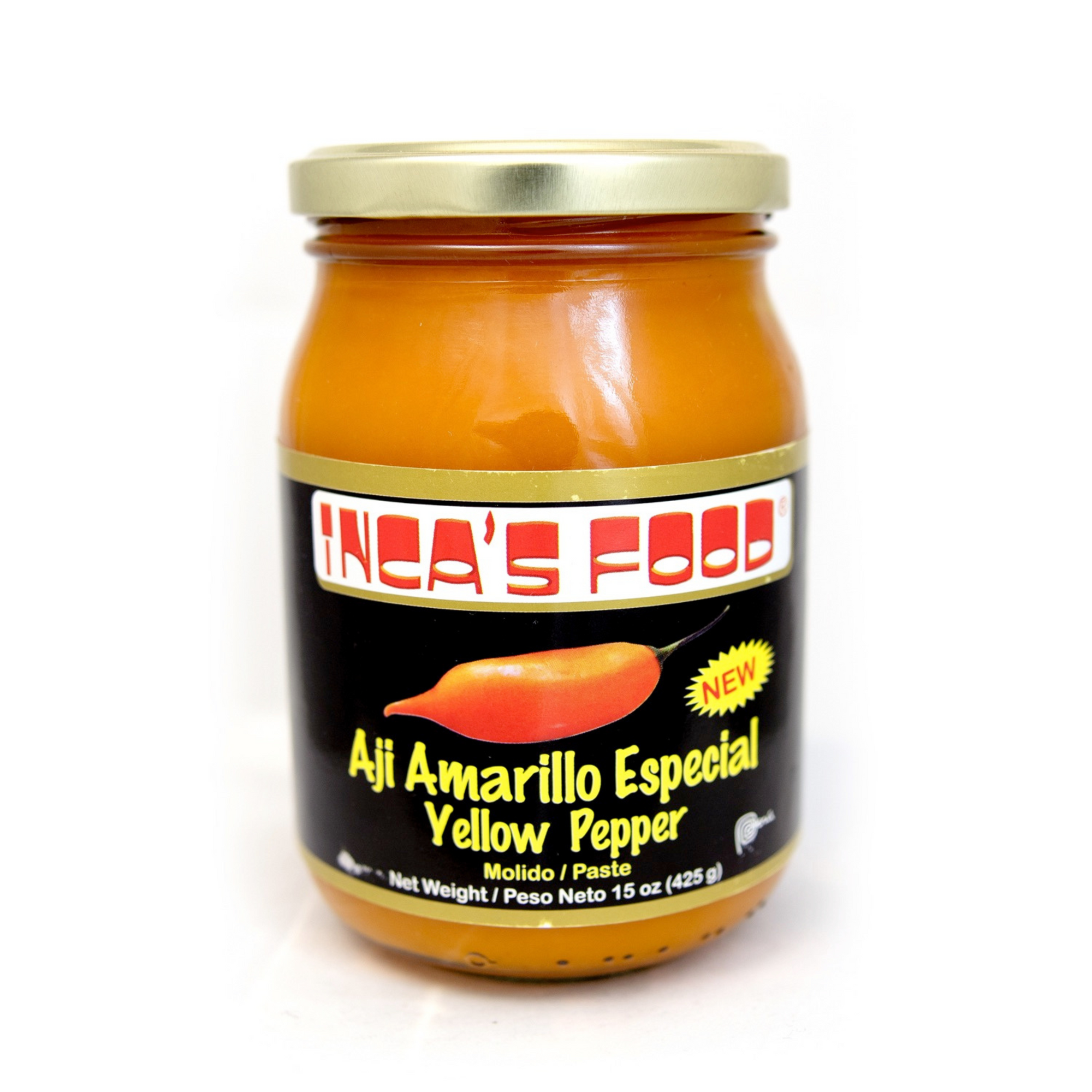Inca's Food Yellow Pepper Sin Picante- Aji Amarillo 15 oz.