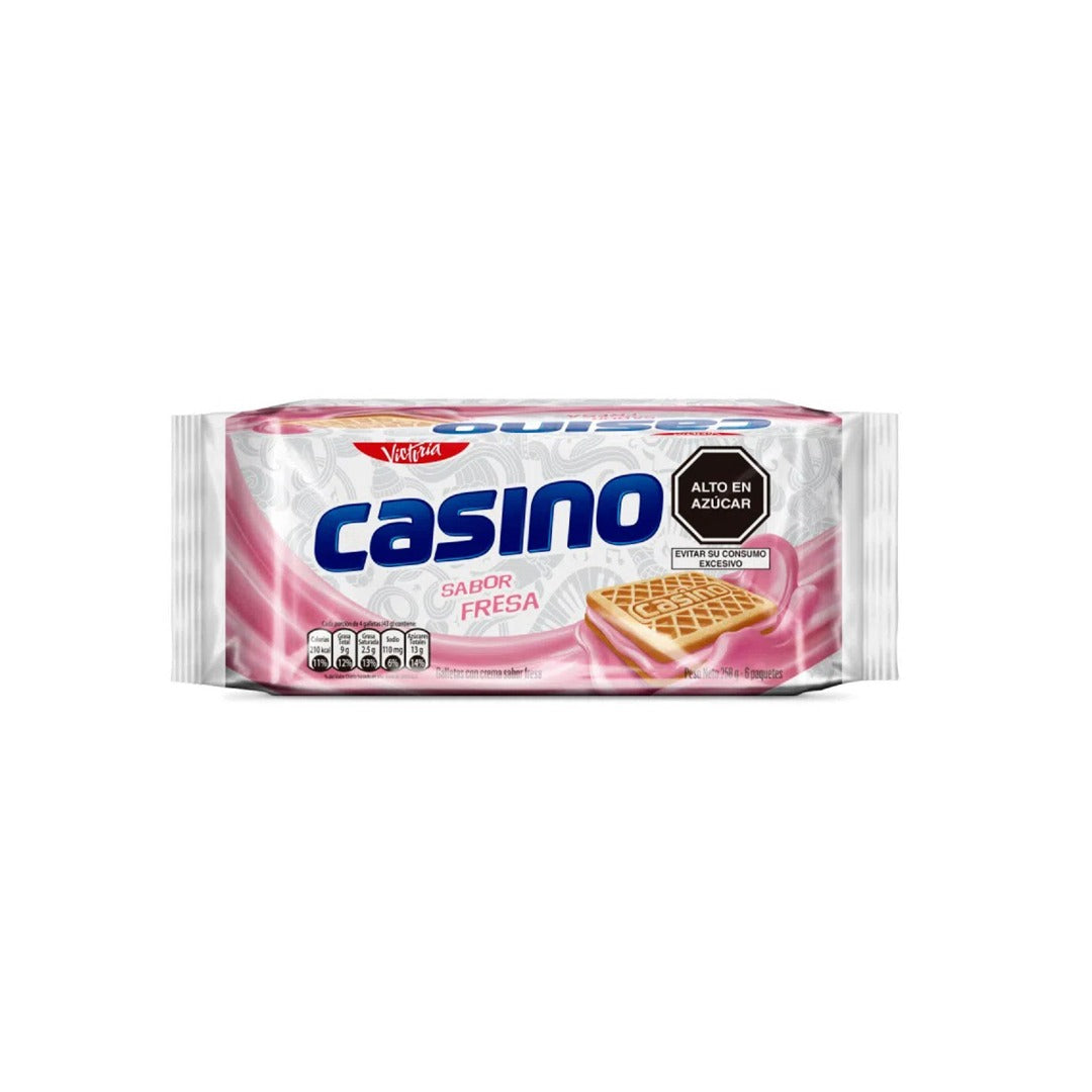 Galletas Victoria Casino - Fresa - Paquete de 6 258 gr.