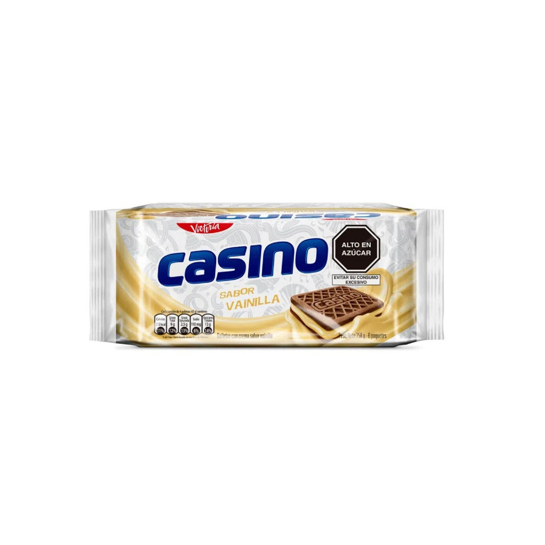 Galletas de Vainilla Victoria Casino - Vainilla - Paquete de 6 258 gr.
